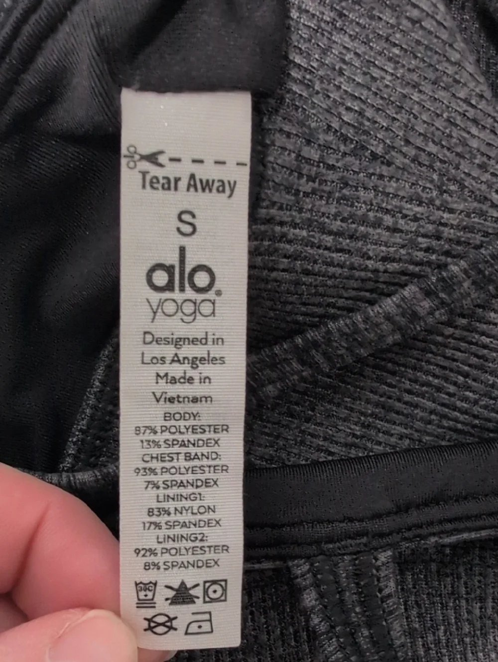 ALO Yoga Lavish Bra Heathered Charcoal
